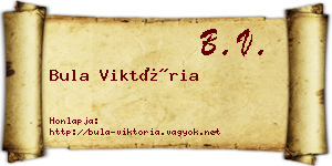 Bula Viktória névjegykártya